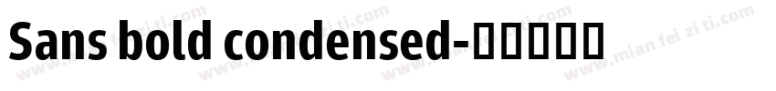 Sans bold condensed字体转换